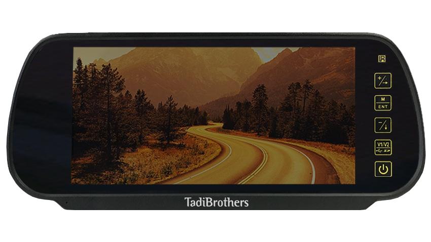 Wireless Double Lens RV Backup Camera with Clip on Mirror Monitor