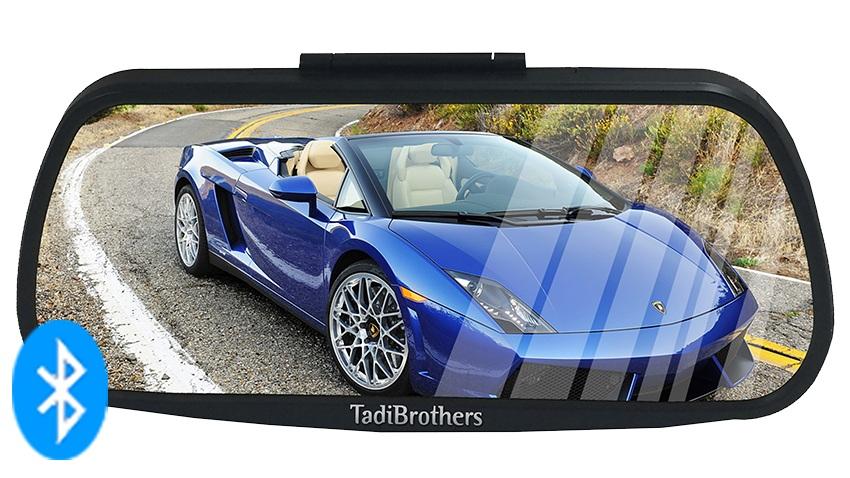 7-Inch Clip On Mirror with a Multi Media Touchscreen and Bluetooth Touch Keypad