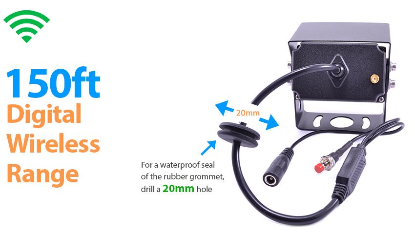 Digital Wireless Backup Camera with Mirror Monitor for RVs and Trailers