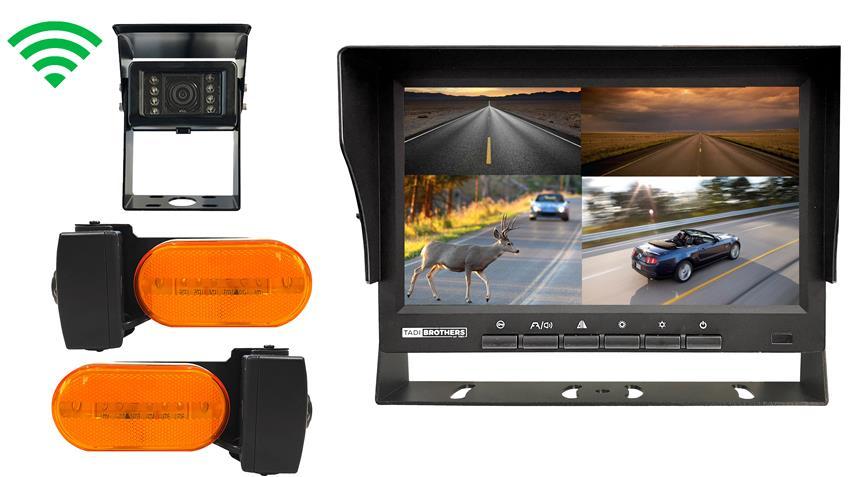 Furrion ® Compatible Digital Wireless Rear View System for RV with 1 RV Camera and Two Side Marker Cameras