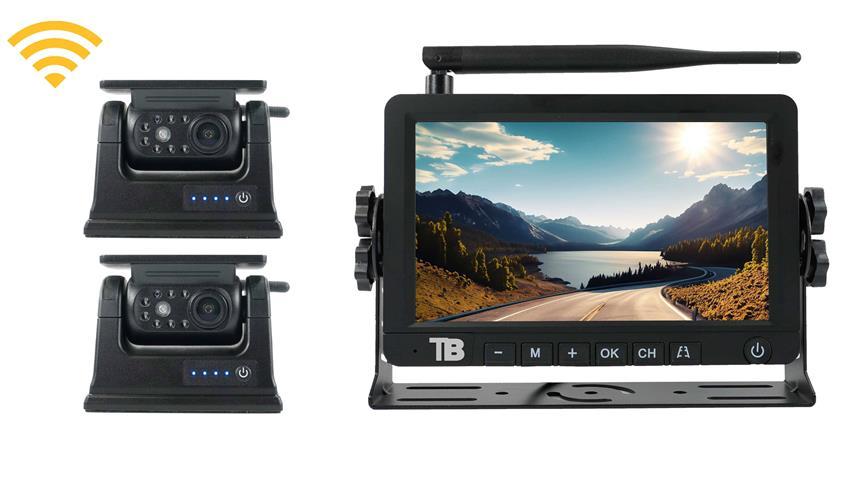 7-inch Solar Powered Digital Wireless System with 2 Magnetic Cameras