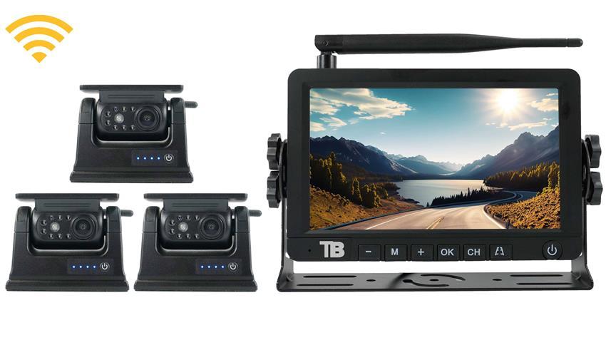 7-inch Solar Powered Digital Wireless System with 3 Magnetic Cameras