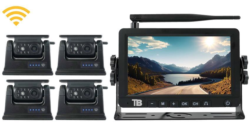 7-inch Solar Powered Digital Wireless System with 4 Magnetic Cameras