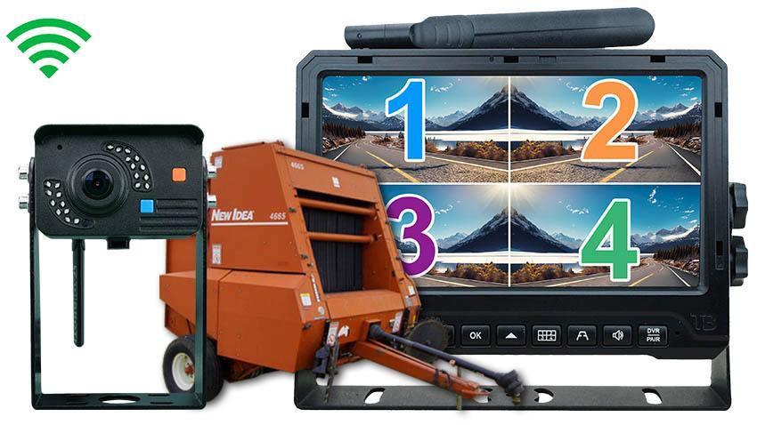Digital Wireless 1080P Hay Baler Backup Camera System (300ft+ Range)