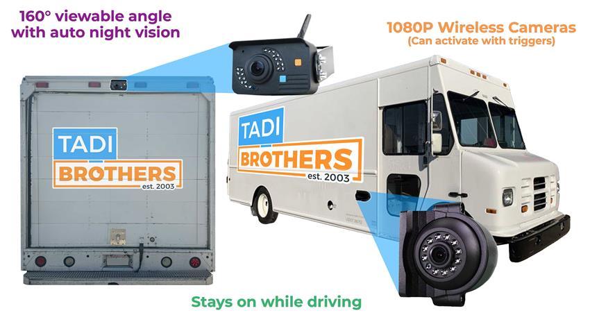 Delivery Truck 1080P Digital Wireless Camera System with 3 Cameras (V3)