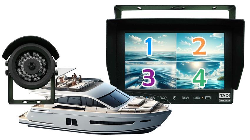 10.5-Inch Heavy Duty Monitor with an Ocean Rated Camera for a Boat or Yacht