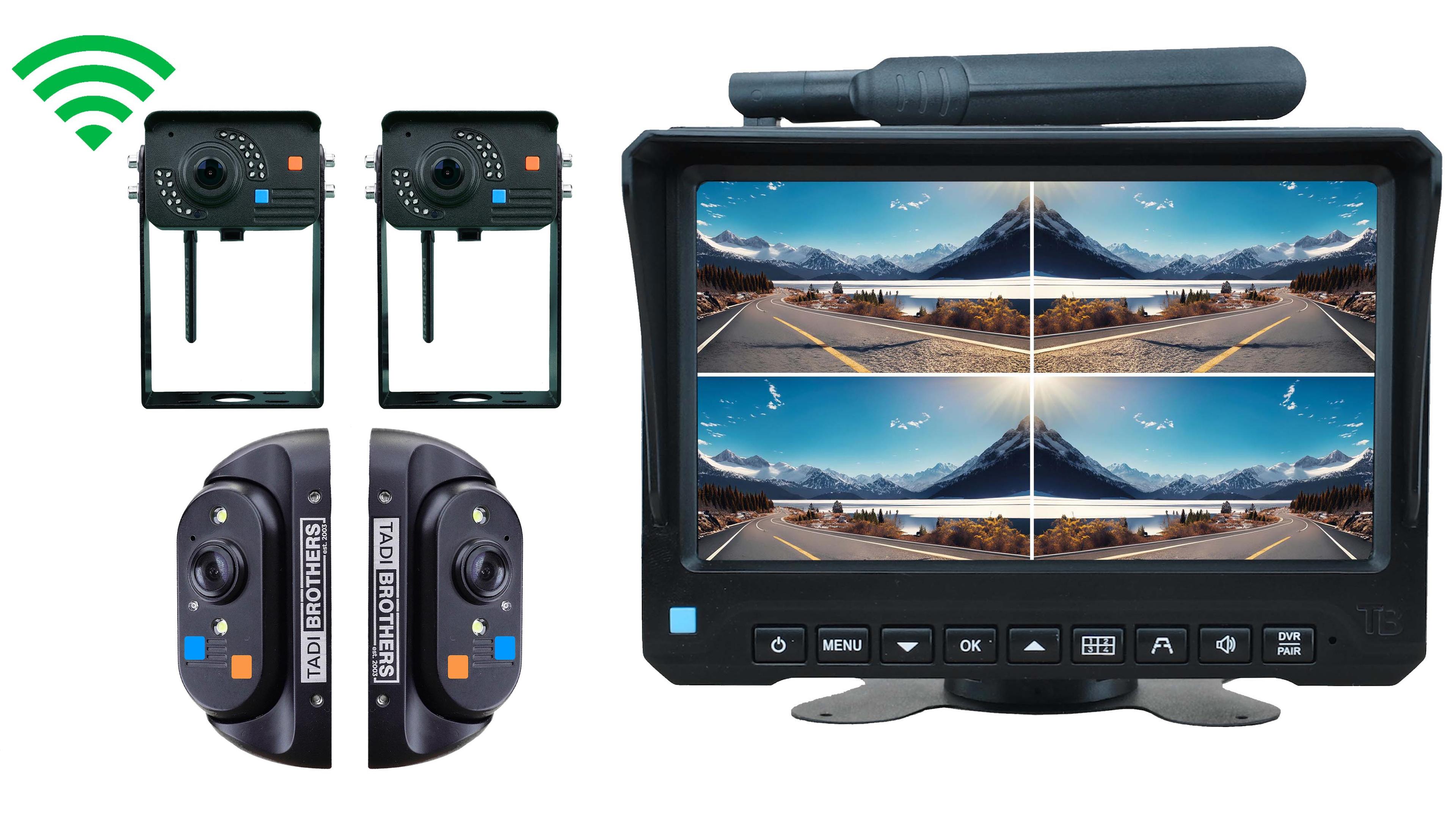 1080P Digital Wireless Rear View System with 2 RV Camera and 2 Side Cameras (V3)
