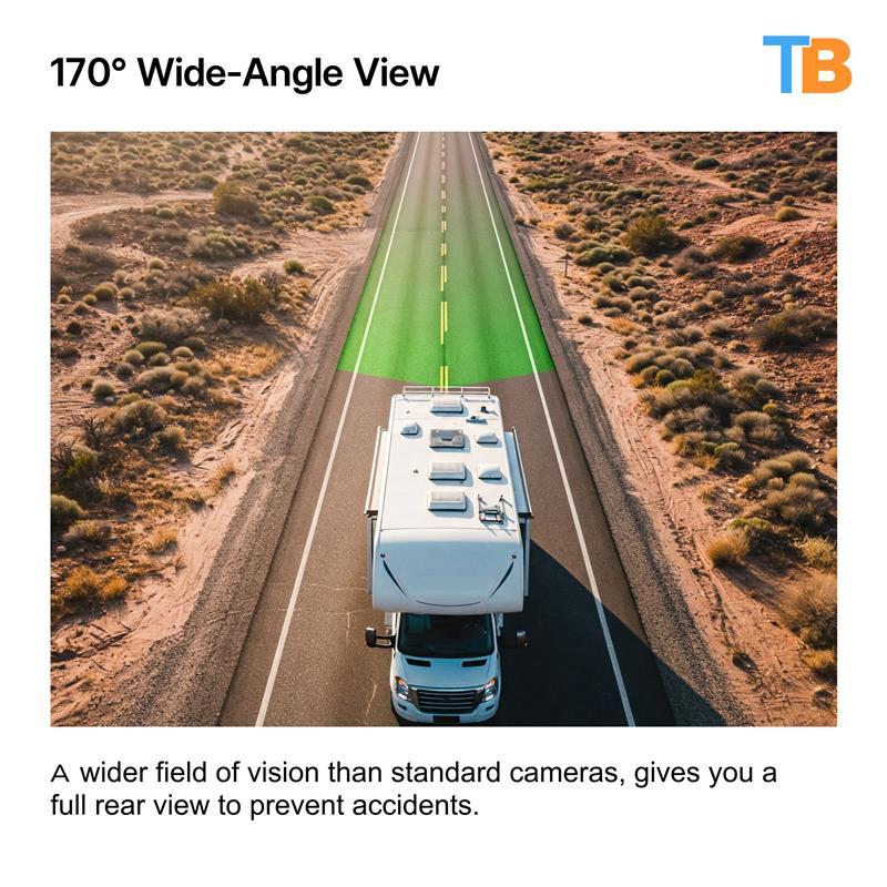 Auto-Pair 1080P Digital Wireless RV Backup Camera with 300ft Range (V3)