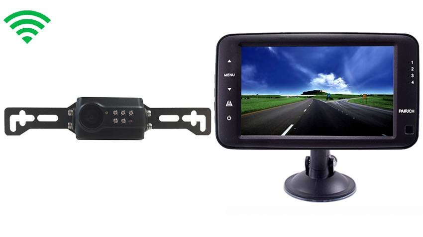 Monitor with Built In Digital Wireless Slip On Backup Camera