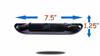 120° Black CCD License Plate Backup Camera Dimensions 7.5 inches by 1.25 inches by 1 inch