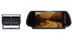 Double Lens RV Backup Camera with Clip on Mirror Monitor