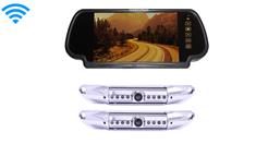 2 Wireless High Definition License Plate Backup Cameras with Clip on Mirror