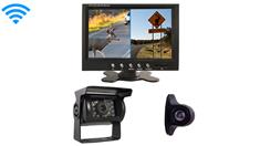 Wireless RV Backup Camera with side camera and a split screen rear view monitor