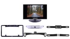 License Plate Backup Camera with a Small Rear View Monitor