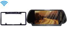 Rear View Mirror with Wireless High Definition License Plate Backup Camera