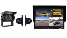 Rear-View System for RVs with 3 Cameras and Backup Monitor