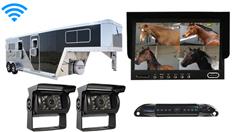 Horse Trailer Backup System with 3 Wireless Cameras and Rear View Monitor