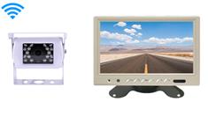 Wireless White RV Backup Camera with a White Rear View Monitor