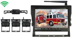 Fire Truck Digital Wireless Rear View System with 4 Cameras and Monitor