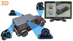 360 Degree Jeep Camera System in 3D for Surround View with Integrated DVR