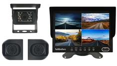 1080P Rear-View System for RVs with 3 AHD Cameras and Backup Monitor