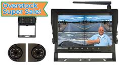 OVERSTOCK Digital Wireless Rear View System for RV with 1  RV Cameraand Two Side Cameras