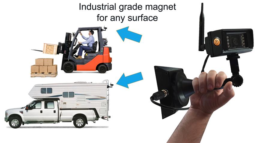  Magnetic Solar Wireless Backup Camera: Portable No