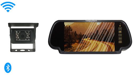 VardsafeRear View LOGO Backup Camera & Clip-on Mirror Monitor for Ford Ranger 