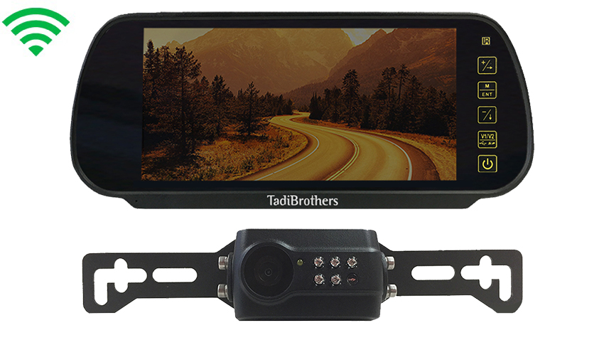 Digital Mirror with license plate camera with 150ft range