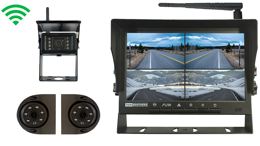 3 Digital Wireless Trailer and RV Backup Cameras and Side Cameras | 7 Inch split screen Monitor